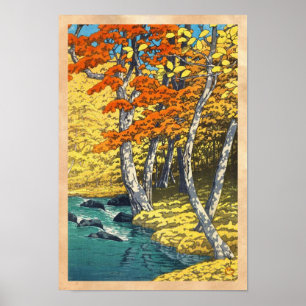 Affiches Automne à Oirase Hasui Kawase paysage shin hanga