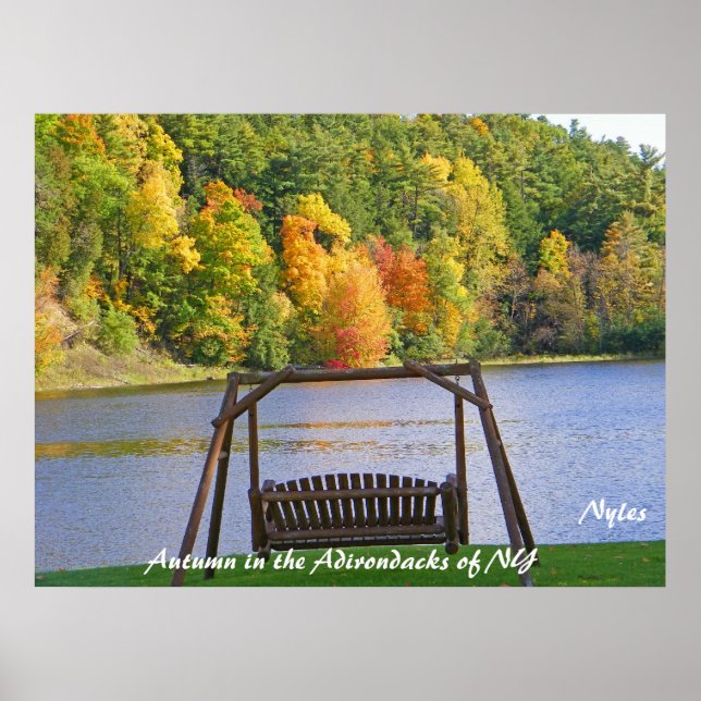 Affiches Automne dans les Adirondacks de NY Imprimer ou Pos (Devant)