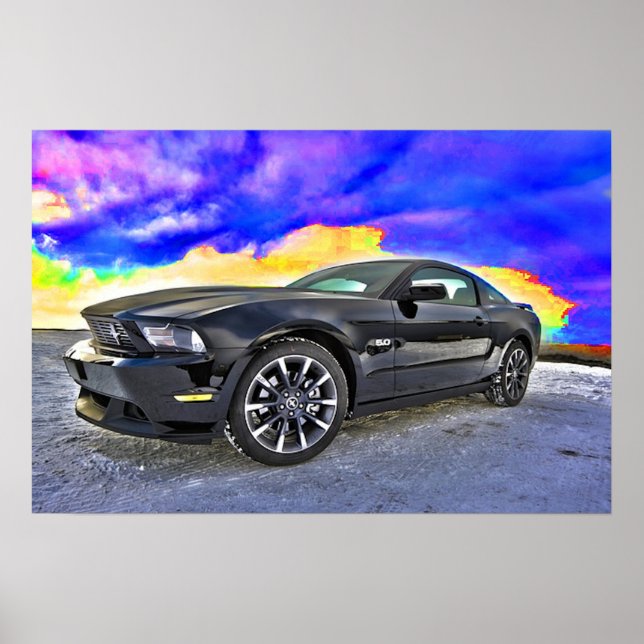Affiches Automobile Muscle voiture Mustang (Devant)