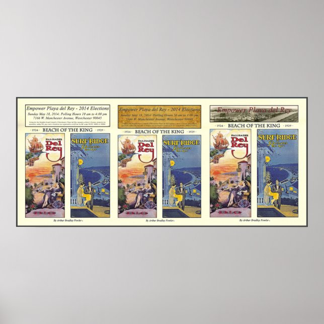 Affiches Autoriser Playa del Rey - Élections de 2014 (Devant)