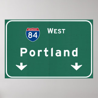 Affiches Autoroute de Portland Oregon ou Interstate Autorou