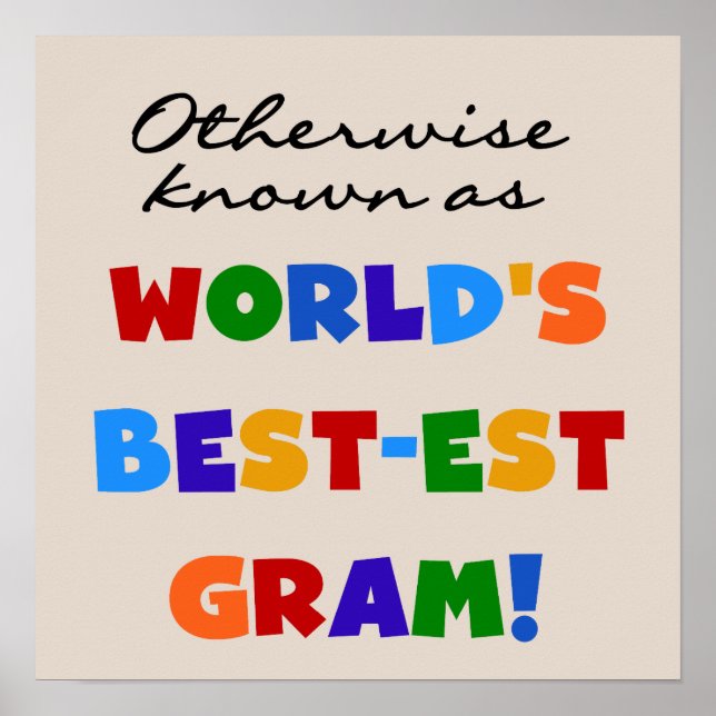 Affiches Autrement connu en tant que cadeaux de gramme du (Devant)