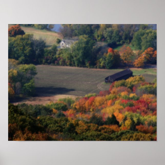 Affiches Autumn Foliking Fields Grange Nature Orton Art (Devant)