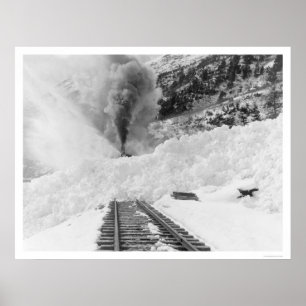 Affiches Avalanche Alaska 1916 de train