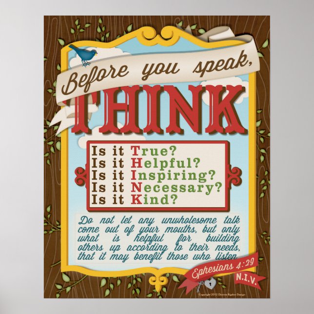 Affiches Avant De Parler, T.H.I.N.K. (Devant)