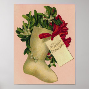 Affiches Avec tous les voeux de Noël Vintages
