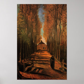 Affiches Avenue of Poplars in Autumn Van Gogh Fine Art