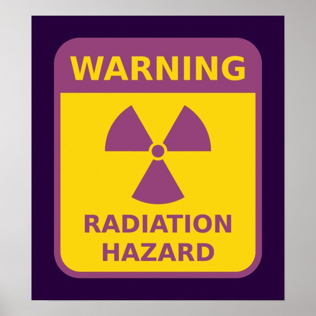 Affiches Avertissement de danger de radiation (Devant)