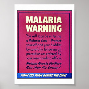 Affiches Avertissement de malaria