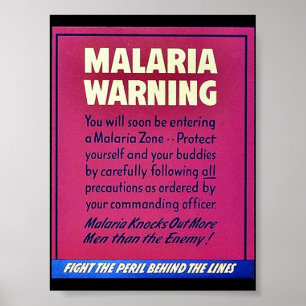 Affiches Avertissement de malaria