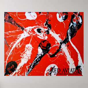AFFICHES AVIATEUR ROUGE