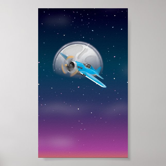 Affiches Avion de chasse vintage (Devant)