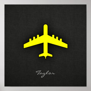 Affiches Avion jaune canari