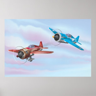 Affiches Avions de chasse de la Seconde Guerre mondiale