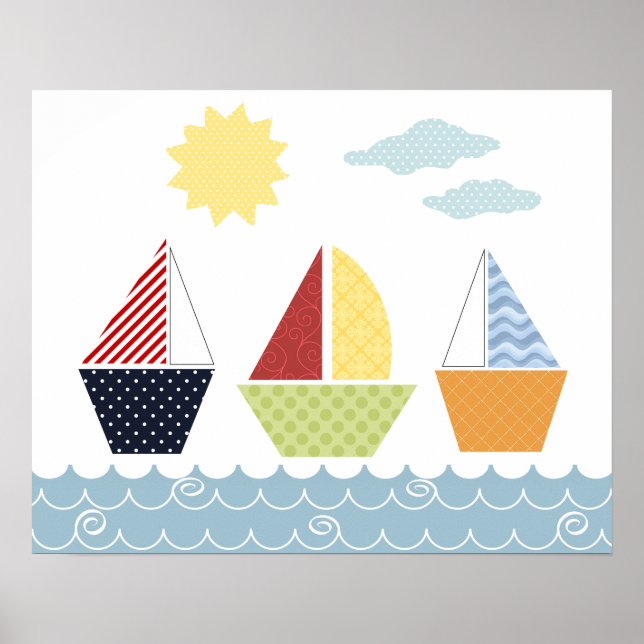 Affiches Avis de voiliers pour enfants (Devant)
