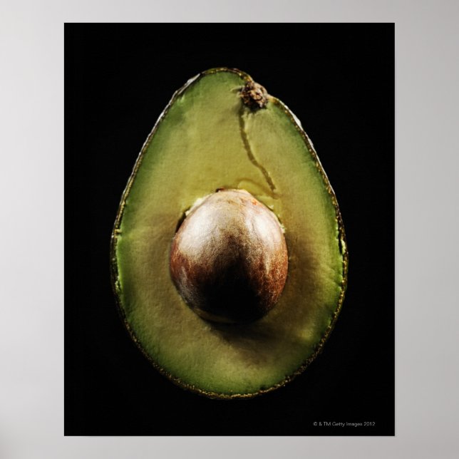 Affiches Avocado, Fruit, arrière - plan noir (Devant)