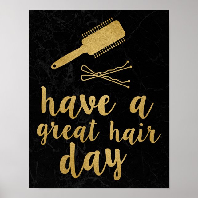 Affiches Avoir une grande journée de cheveux or (Devant)