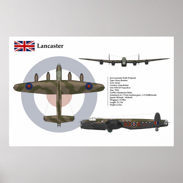 Affiches Avro Lancaster BI Special 617 Squadron (Devant)