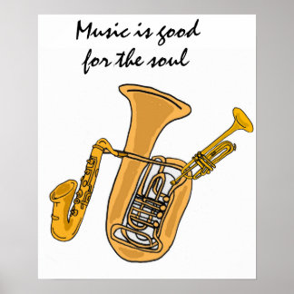 Affiches AW- La musique est bonne pour l'affiche soul