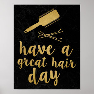 Affiches Ayez de l'or pour la grande journée des cheveux