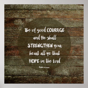 Affiches Ayez du Courage - Psaume 31:24