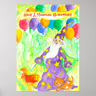 Affiches Ayez Un Enfant D'Anniversaire Magique