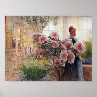 Affiches Azaleas par Carl Larsson