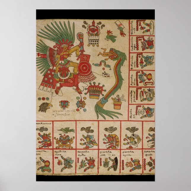 Affiches Aztec Codex Borbonicus (Devant)