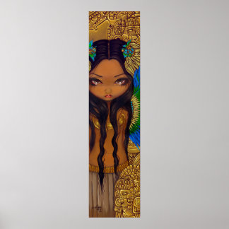 Affiches Aztec Princess ART IMPRIMER Maya Big Eye Art