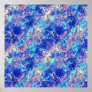 Affiches Azure Blue Crumpled Texture