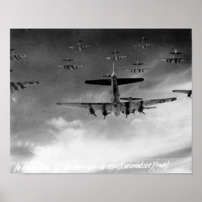 Affiches B-17 en formation sur l'Allemagne (Devant)