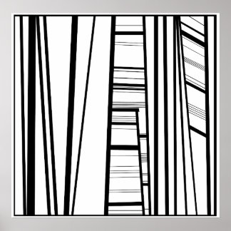 Affiches b/w abstrait moderne