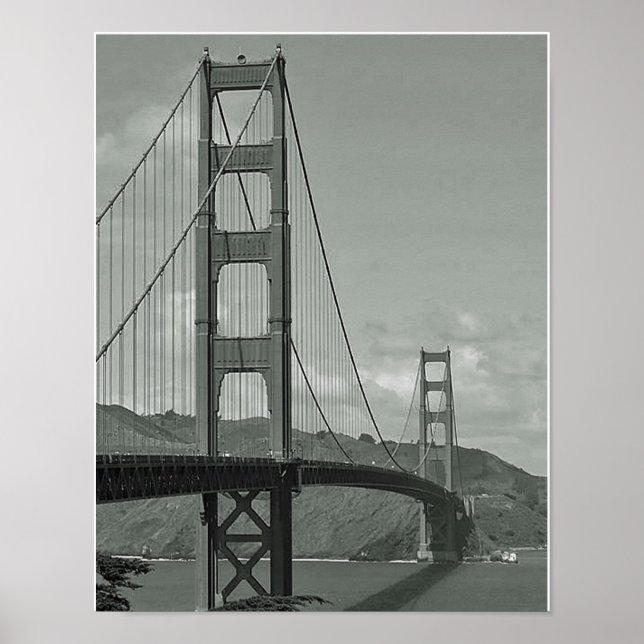 Affiches B & W - Golden Gate Bridge (Devant)