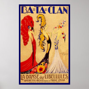 Affiches Ba-Ta-Clan Operette Vintage French Theater Ads