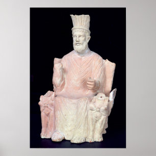 Affiches Baal Hammon assis sur son trône