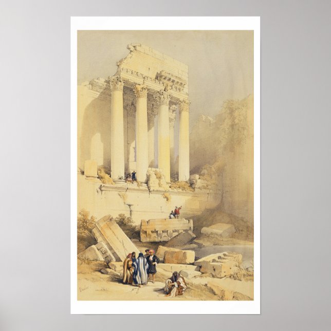 Affiches Baalbec, plaque 79 du Volume II de 'La Terre Saint (Devant)