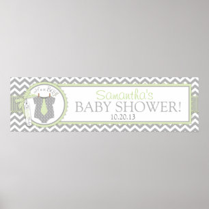 Affiches Baby Boy Cravate Chevron Imprimer Baby shower bann