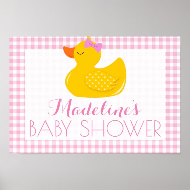 Affiches Baby shower en caoutchouc (Devant)
