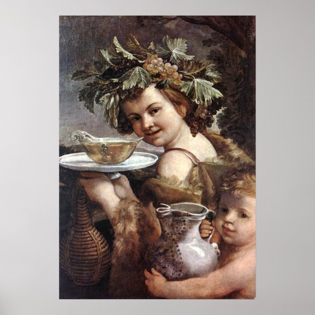 AFFICHES BACCHUS AUX RAISINS ET AU VIN (Devant)