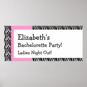Affiches Bachelorette Fête Bannière V01