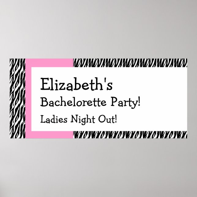 Affiches Bachelorette Fête Bannière V01 (Devant)
