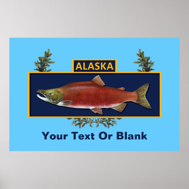 Affiches Badge du pêcheur de combat de l'Alaska (Devant)