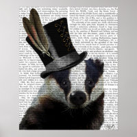 Badger de Steampunk dans le chapeau supérieur