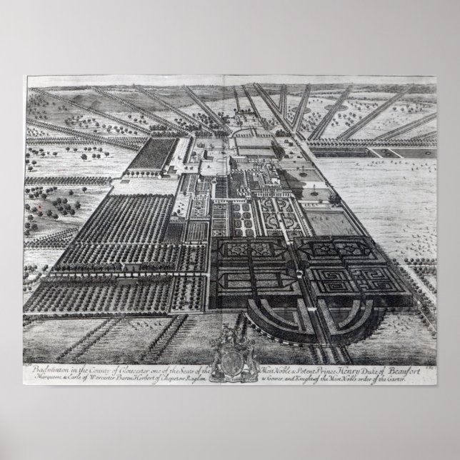 Affiches Badminton House dans le comté de Gloucester (Devant)