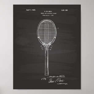Affiches Badminton Racket 1925 Patent Art Chalkboard