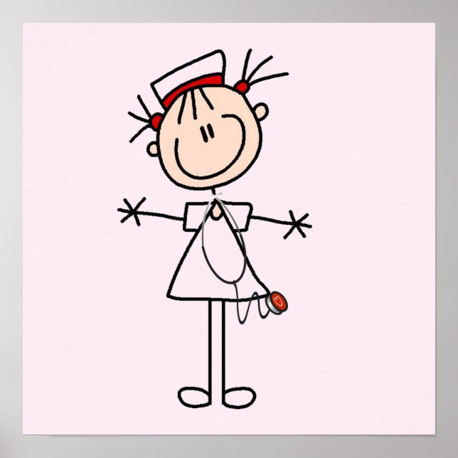 Affiches Baguette blanche Figure Infirmière 2 (Devant)