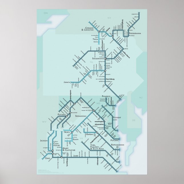 Affiches Baie de Chesapeake 20 po x 30 po (Devant)