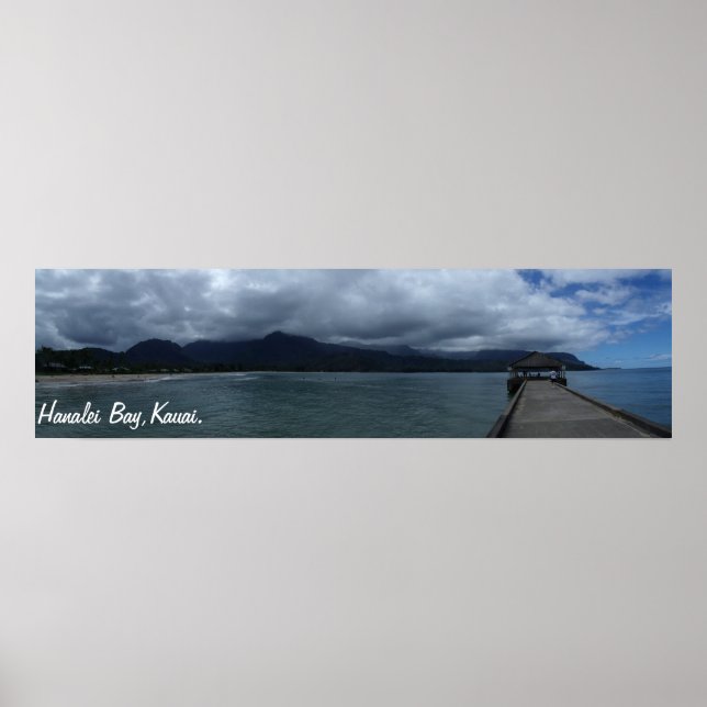 Affiches Baie de Hanalei, Kauai (Devant)