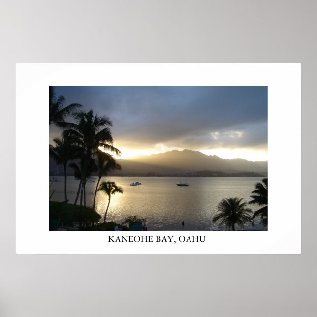 Affiches Baie de Kaneohe, Oahu (Devant)