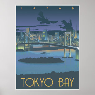 Affiches Baie de Tokyo la nuit